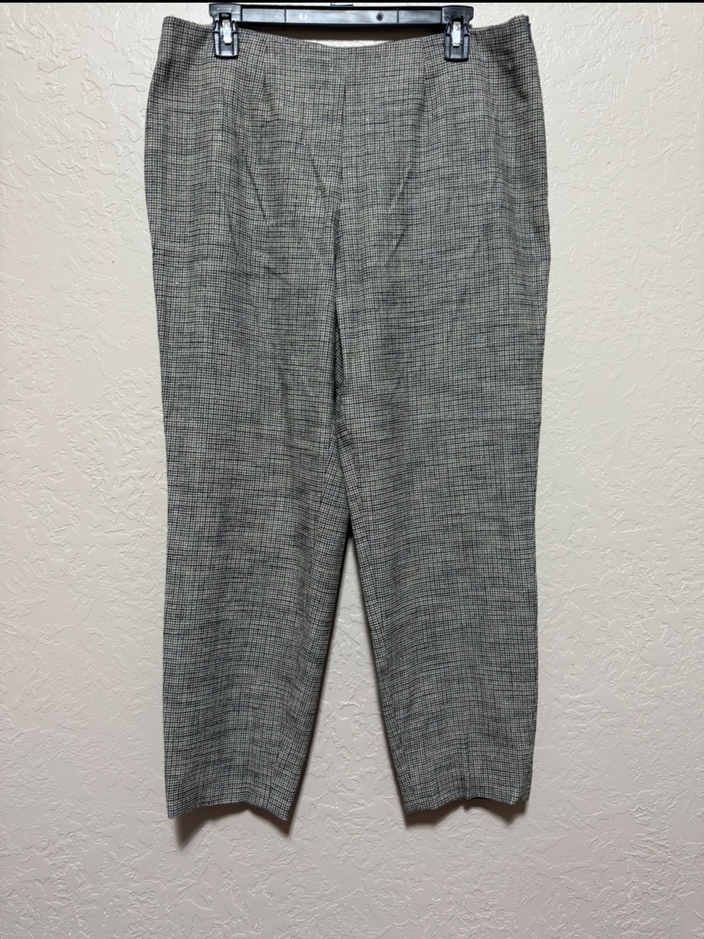Piazza Sempione Womens Size 48 Brown Plaid Straight Leg Pants US 12